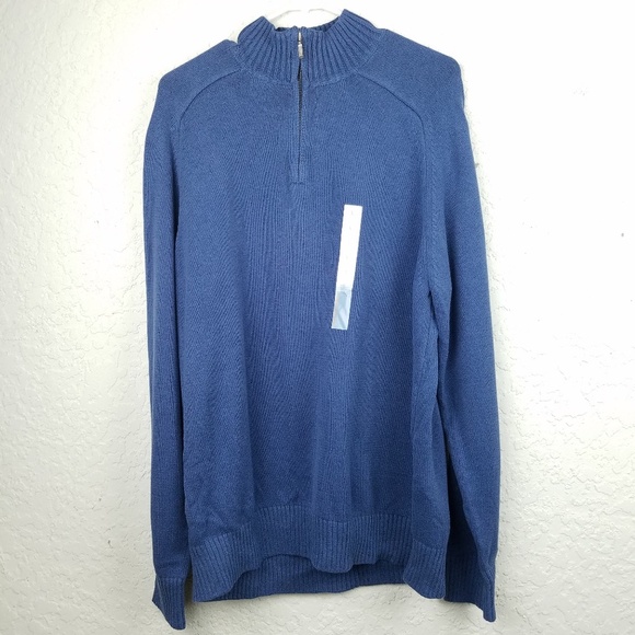 Breakwater Other - Breakwater 1/4 Zip Knit Men blue Sweater L LARGE
